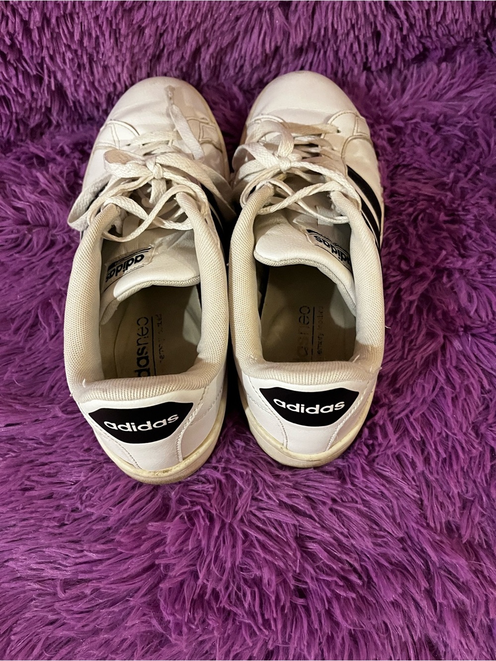 adidas White Sneakers with Black Accents -men’s Lace-Up